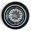 14 X 7 Inch Reverse "Deep Dish" Star Wire®  Wheel with Premium Sport 5.20. Shown for inspiration. The tire is NOT included at this price. 